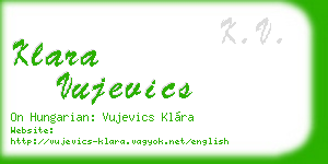 klara vujevics business card